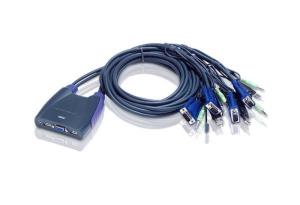 KVM Switch 4port Cable KVM USB + Audio