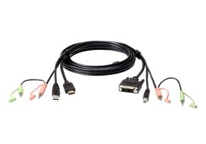 Hdmi To DVI-d USB USB KVM Cable With Audio: 1 8m USB Hdmi To DVI-d