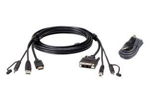 Hdmi To DVI-d USB USB KVM Cable With Audio 1 8m USB Hdmi To DVI-d Secure KVM