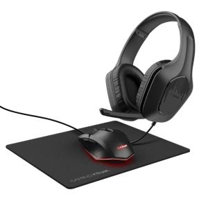 Bundle Headset -  Gxt 790 Tridox - Stereo 3.5mm - Wired - Black + Mouse + Mousepad
