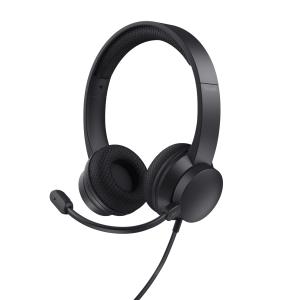 Headset -  Ayda - USB-enc - Stereo 3.5mm - Wired - Black