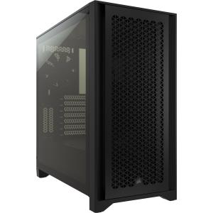 4000d - Airflow Tempered Glass Mid-tower ATX Case - Black