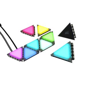 Icue Lc100 Case Accent Lighting Panels - Mini Triangle - 9x Tile Starter Kit