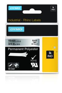 Rhinopro Metallized Permanent Labels 3/4in
