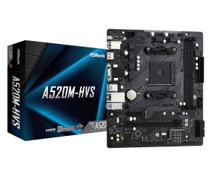 Motherboard A520m-hvs Am4 Amd A520 2 X Ddr4 USB 3.2 SATA 3 7.1ch Hd Audio MATX