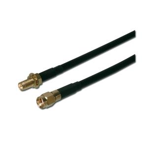 Coaxial WLAN Antenna extension cable SMA male reverse to SMA female reverse Length 1m, Low Loss