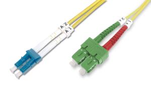 Fiber Optic Patch Cord SC (APC) to LC (PC), Singlemode 09/125 , Duplex Length 5m