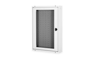 HomeAutomat Wall Mount Cabinet 600x400x100mm glass door grey