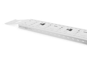 42U vert. cable tray for network and server racks 1650x130x25 mm, color grey (RAL 7035)
