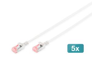 Slim Patch cable - CAT6 - U/FTP - Snagless - Cu - 10m - Grey - 5pk