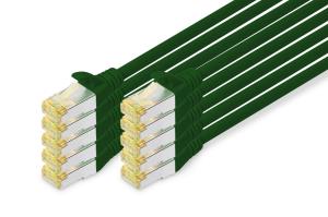 Patch cable - CAT6a - S/FTP - Snagless -  2m - green - 10pk
