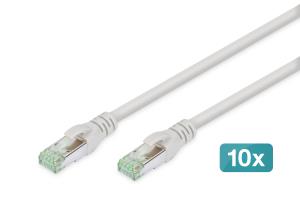 Patch cable - CAT8.1 - S/FTP - Snagless - 3m - Grey - 10pk