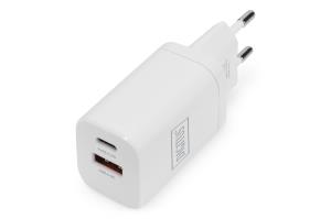 USB Charger 1x USB-A / 1x USB-C 30W Dual Port, 1x 2,4A, 1x 3A, QC3.0