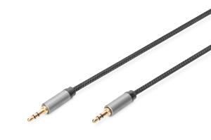 AUX Audio Cable Stereo 3.5mm Male to Male Aluminum Housing ,Gold plated,with NYLON Jacket 1m