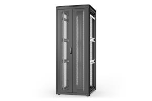 42U network cabinet - Unique 2053x800x800 mm double perforated doors no side panels Black