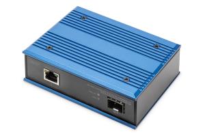 Industrial Gigabit Ethernet PoE+ Media Converter SFP Open Slot without SFP Module PSE 802.3at