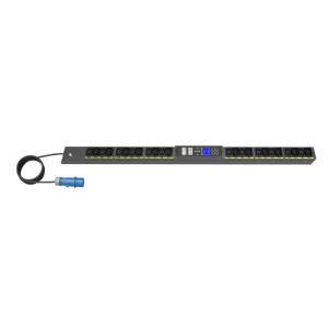 Managed G4 Rack PDU, 0U, 22.5U, IEC-60309 input, 3m cord, 1ph, 3.7kW, 16A, 200-240V, 24 outlets (12)C13, (12)C39