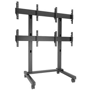 Fusion&trade 2 X 2 Micro-adjustable Large Freestanding Video Wall 40" - 60" Black Maximum