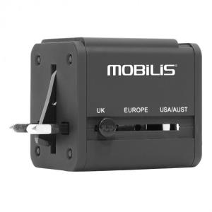 Worldwide Travel Adaptor + 2 Ports USB 2.1A - Compatible 155 Countries