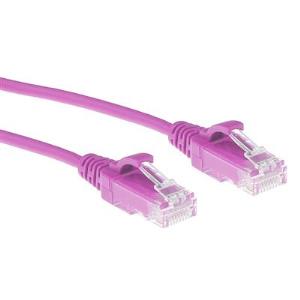 Slimline Patch Cable - CAT6 - U/UTP - 2m - Pink