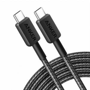 322 USB-c To USB-c Cable Nylon (0.9m Braided Black) 60w