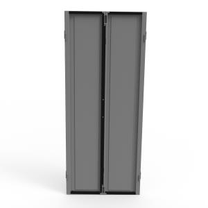 Cover Plate Cable Management - Double Door - 600mm - 52u - Black