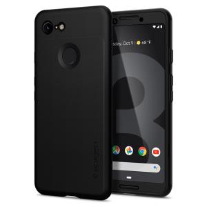 Pixel 3 Case Thin Fit 360 Black (glass Screen Protector)