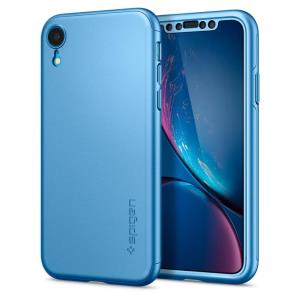 iPhone Xr Case Thin Fit 360 Blue Glass Screen Protector